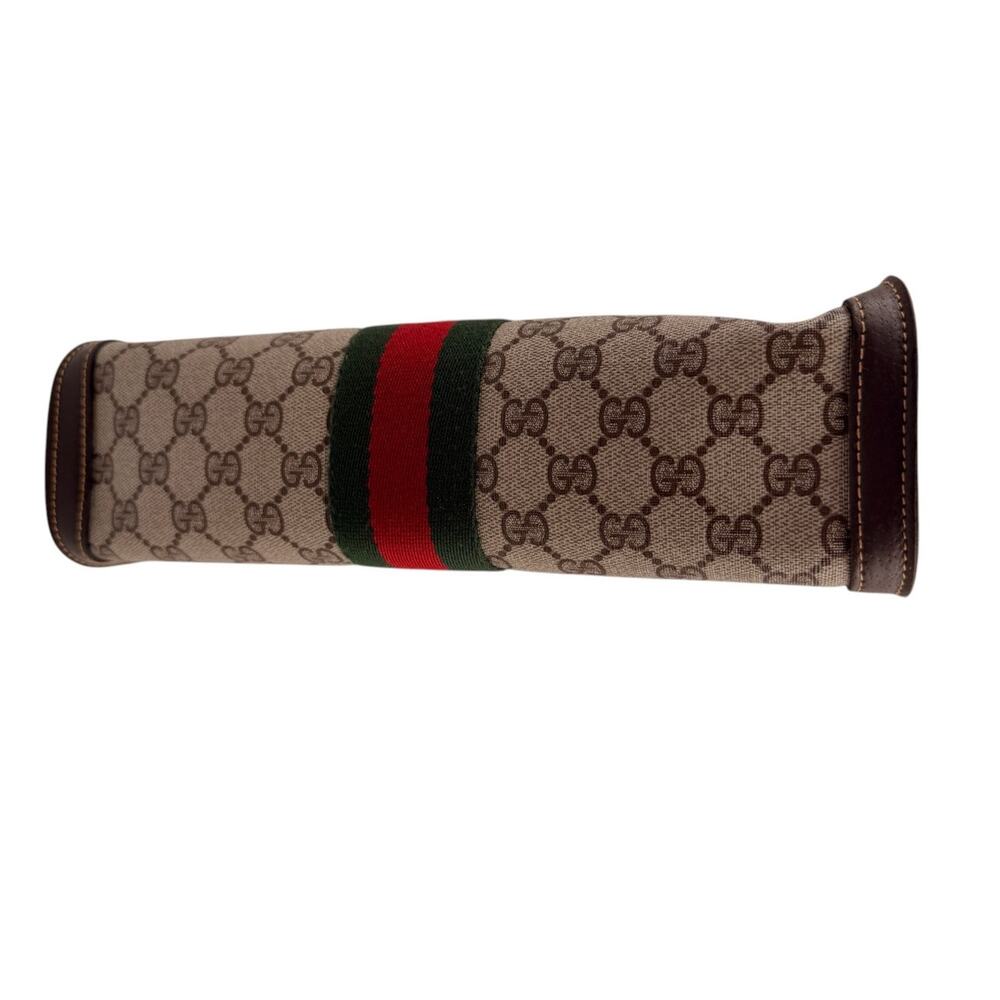 GUCCI Vintage GG Canvas Web Sherry Line Handbag Beige Red - Picture 6 of 13